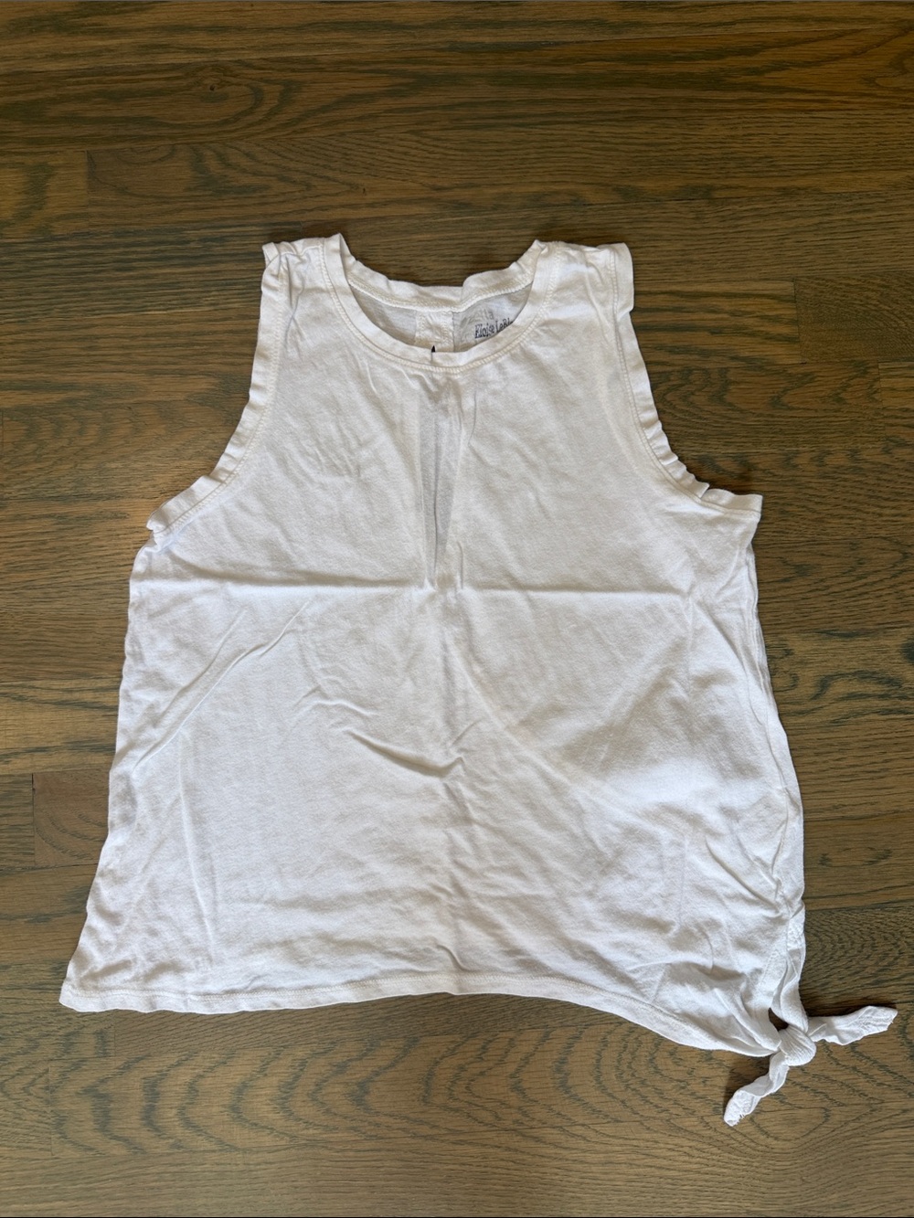 Zella White Kids Tank Top with Side Tie